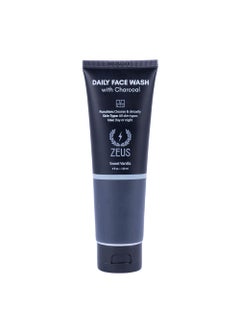 Zeus ZEUS Charcoal Face Wash for Men, Deep Cleaning Skin Facial Wash, Daily Exfoliating & Detoxifying Cleanser for All Skin Types (Made in USA) 4 fl. oz. 