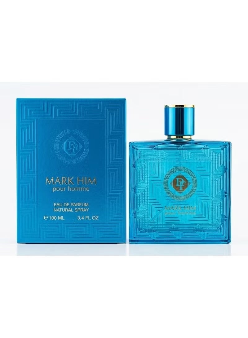 Mark Him Pour Homme Men’s Perfume – 100ml Eau de Parfum Natural Spray Vaporisateur | Bold & Sophisticated Long Lasting Fragrance for Men | Luxury Daily & Evening Wear Perfume - Image 1