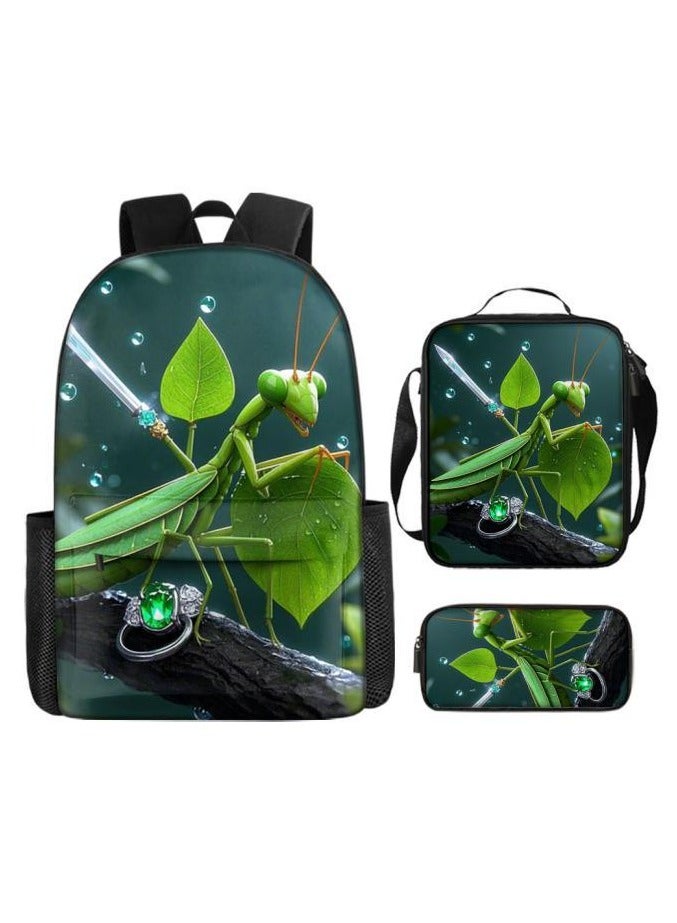 The latest universal cartoon new three-piece schoolbag (for students, teenagers, children) - 406  - Image 2