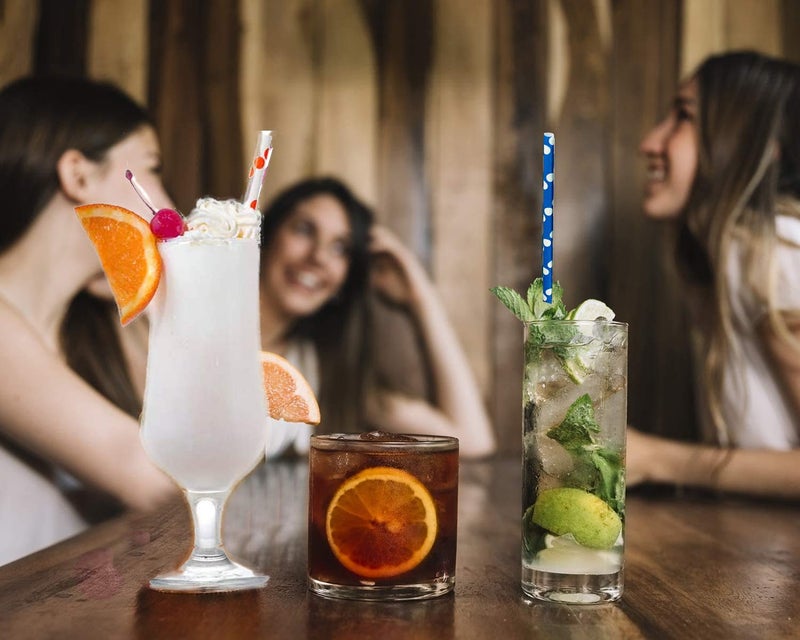 Shuiniba Biodegradable Striped Paper Straws,Paper Drinking Straws for Party, Events and Crafts,Baby Shower Decorations 7.75 Inches, Red White Striped - 100 Pack - Image 3