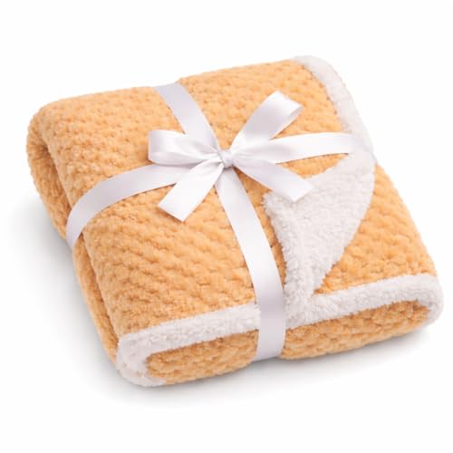 BRANDONN Premium Baby Blanket 100×75 cm – Ultra Soft Flannel Sherpa Newborn Blanket for Winter, AC, Stroller, Crib, Travel (0-12 Months) - Image 1
