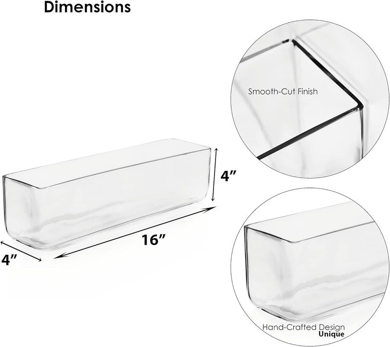CYS Excel Glass Rectangle Vase - Image 2