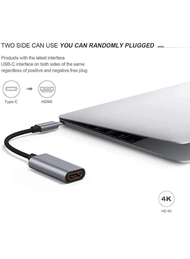 USB C to HDMI Adapter for Monitor, 4K HDMI to USB C Laptop Docking Stations for MacBook pro, iPad air, Chromebook XPS TV ect - Image 3