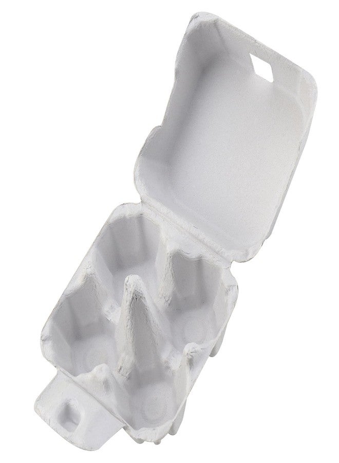 MUKLEI 50 PCS Paper Egg Cartons for Kitchen, Farm, Market, Travel and Transport - 4 Pulp Cartons, White - Image 4