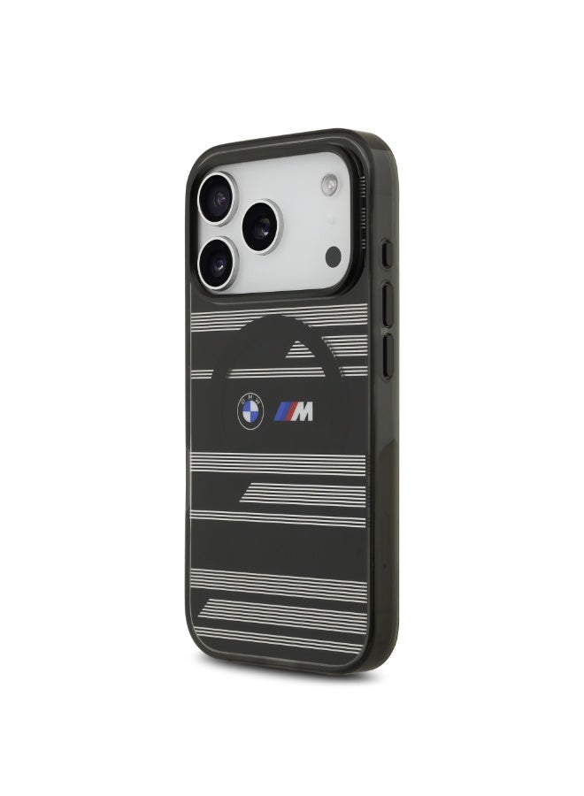 BMW iPhone 17 Pro Max MagSafe Case Transparent IML Cover With Metal Buttons & Line Designs - Image 3