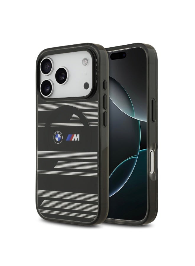 BMW iPhone 17 Pro Max MagSafe Case Transparent IML Cover With Metal Buttons & Line Designs - Image 2