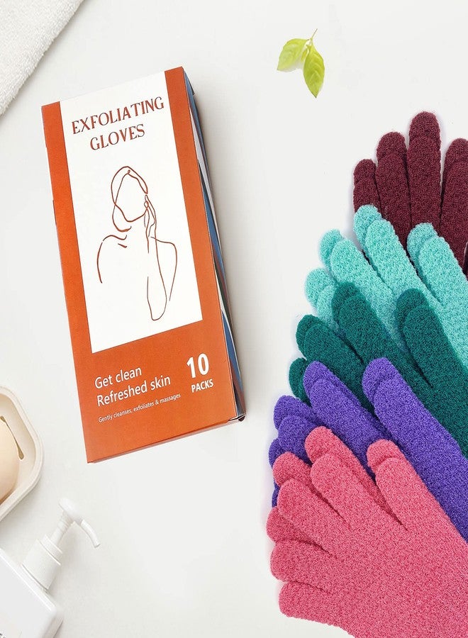Evridwear Exfoliating Dual Texture Bath Gloves for Shower, Spa, Massage and Body Scrubs, Dead Skin Cell Remover, with Hanging Loop Heavy(5 Pairs Gift Set for Women) - Image 3
