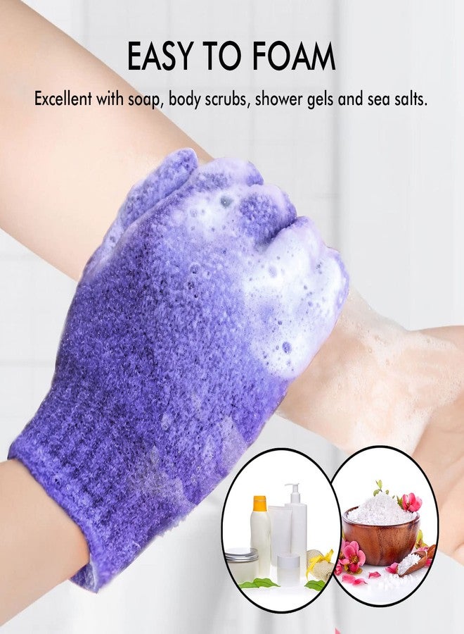 Evridwear Exfoliating Dual Texture Bath Gloves for Shower, Spa, Massage and Body Scrubs, Dead Skin Cell Remover, with Hanging Loop Heavy(5 Pairs Gift Set for Women) - Image 5