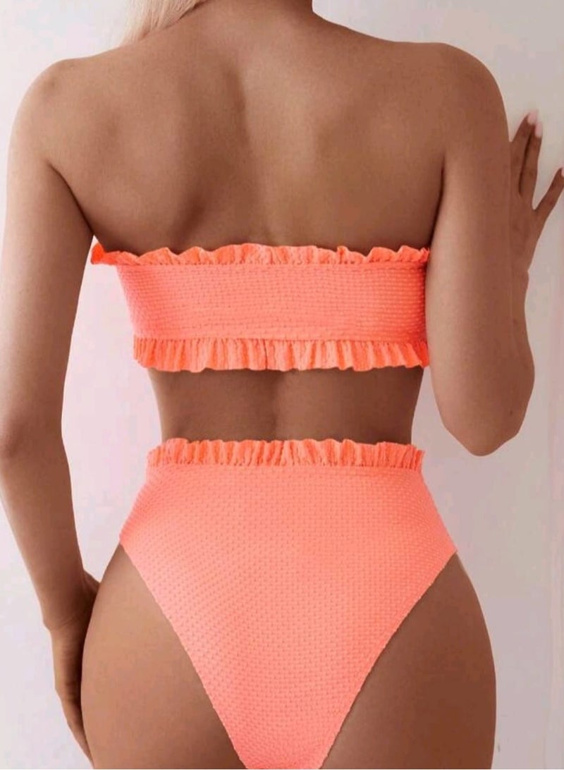 Shein Women's Solid Color  Bikini Set For Summer Beach SHEIN  - Image 2