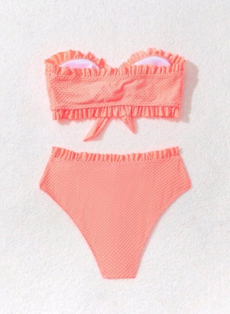 Shein Women's Solid Color  Bikini Set For Summer Beach SHEIN  - Image 4