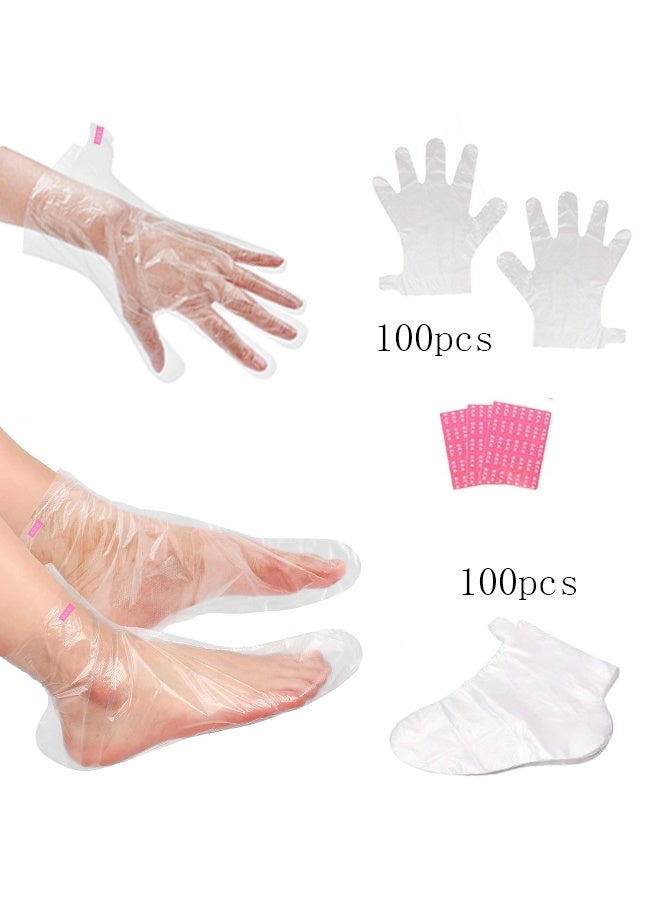 VANGOG 200 Pcs Paraffin Wax Liners for Feet and Hand, Disposable Paraffin Bath Liners Plastic Hand and Foot Bags for Hand & Feet Thermal Hot Wax Therapy SPA Paraffin Wax Machine,Larger and Thicker - Image 1
