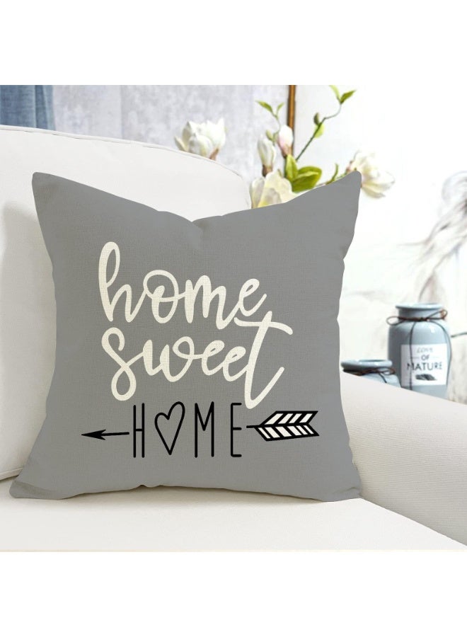 كيلا غطاء وسادة زخرفية، ديكور خريفي للمنزل، غطاء وسادة عصري للأريكة، غطاء وسادة من قماش الكتان للأماكن الخارجية، للكنبة أو السرير أو السيارة، 45x45 سم، طقم من 4 - Image 2