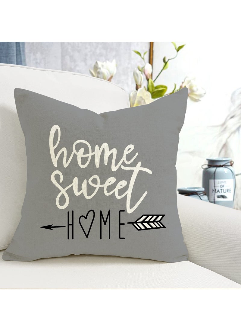 Bukela - Throw Pillow Cover, Fall Decor for Home, Modern Sofa Throw Pillow Cover, Decorative Outdoor Linen Fabric Pillow Case for Couch Bed Car 45x45cm Set of 4 - Image 1