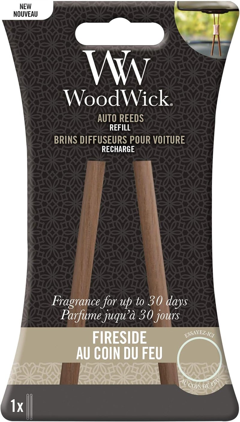 WoodWick Auto Reeds Refills Car Air Freshener - Fireside - 2 Count - Image 1