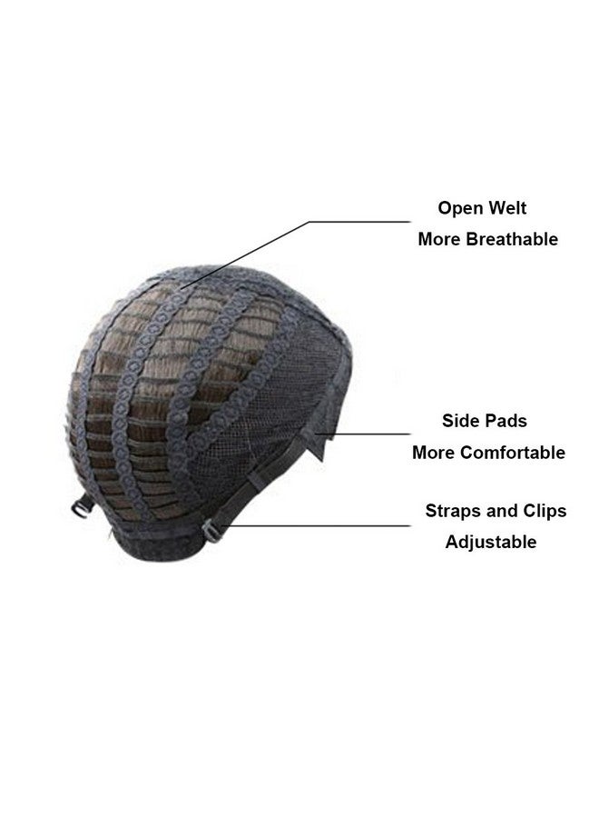 BERON 14" Women Girls Short Curly Wavy Wig Rose Net With Wig Cap (Light Blonde) - Image 4