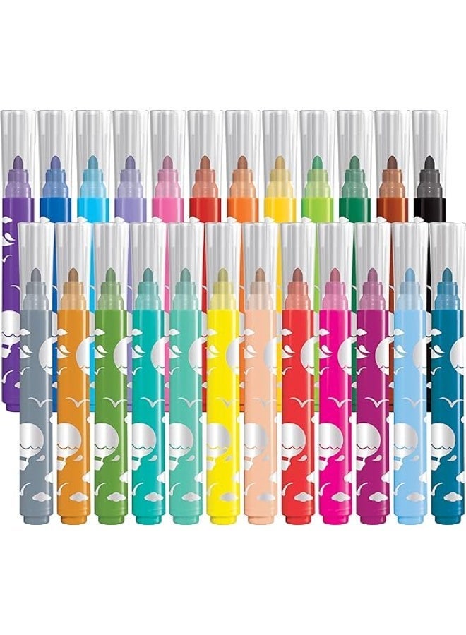 مابد أقلام تلوين قابلة للغسل للغاية من مابد كلر بيبس - نصائح السلامة الأولى - 24 لونًا (846222) - Image 2