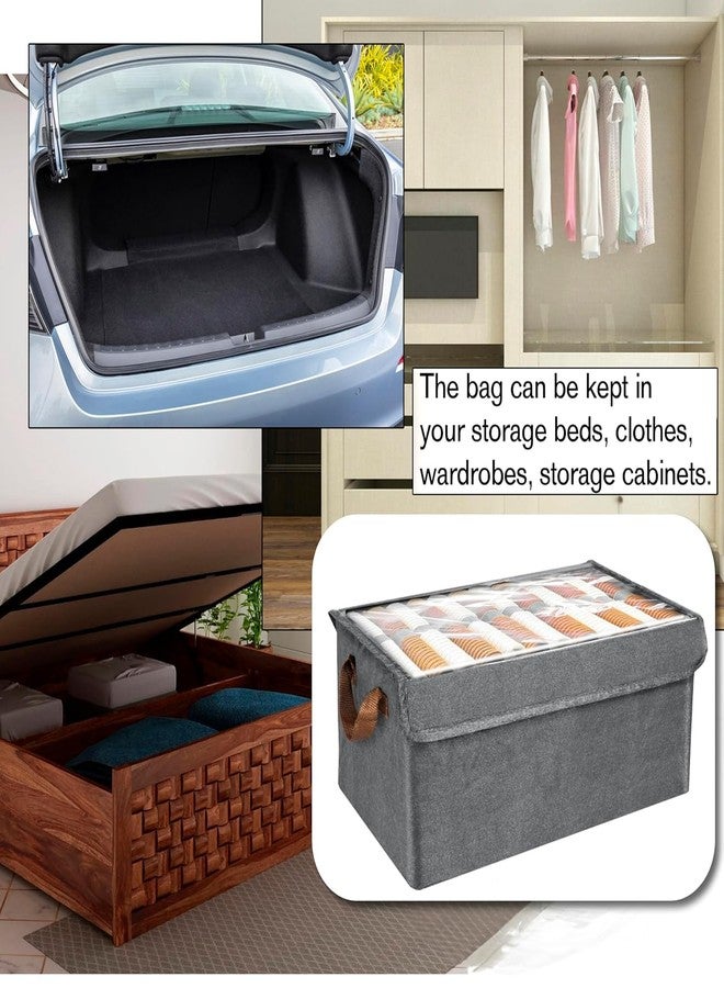 HIMART Storage Boxes,bin,basket with Handles Foldable Storage Baskets for Organizing Toys Books Shelves, Closet Large Storage Box with Handles with lid (pack of 1) - Image 3