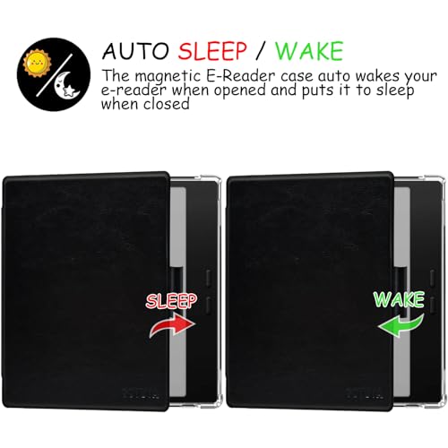 GOVTVA Pen Holder Case for Onyx Boox Go Color 7 (Gen 1/2, 2024/2025) / Boox Go 7 Ultra-Thin Enhanced Auto Sleep/Wake Cover with Transparent TPU Back & Magnetic Closure (Black) - Image 5