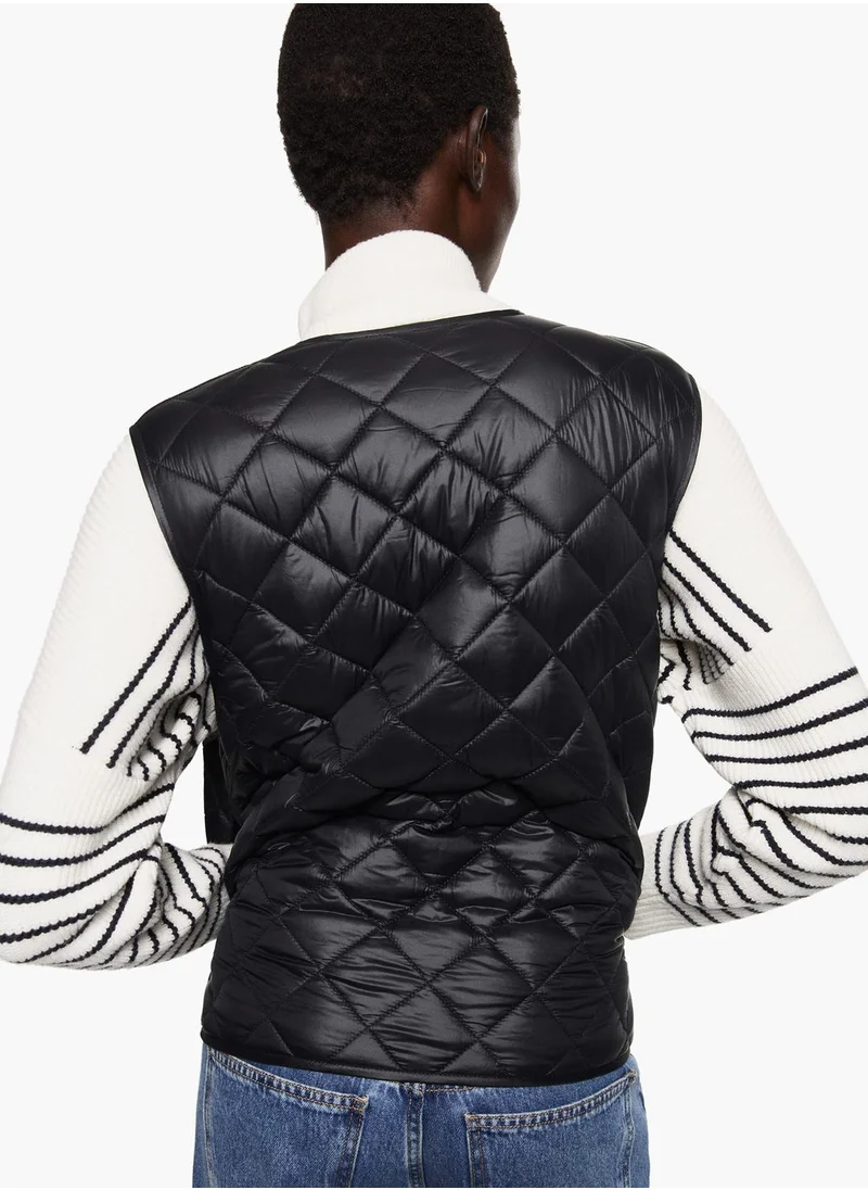 MANGO Zip Through Quilted Gilet