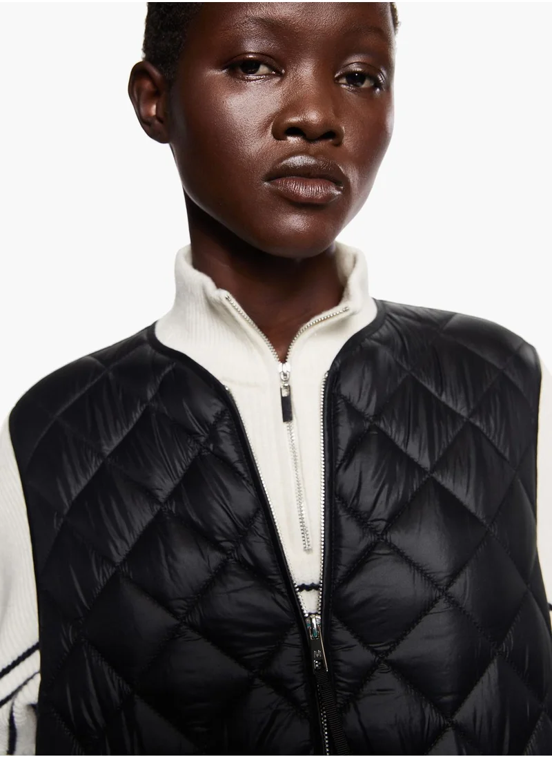 MANGO Zip Through Quilted Gilet