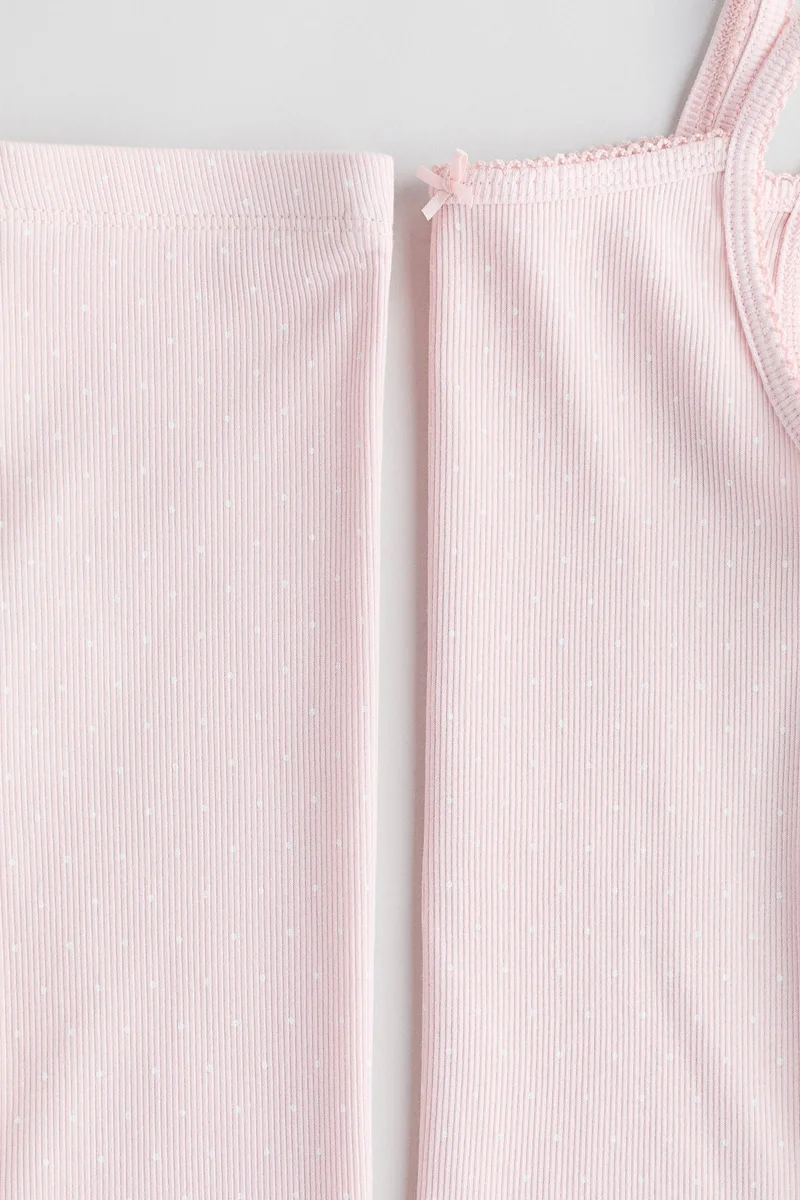 H&M Ribbed cotton pyjamas