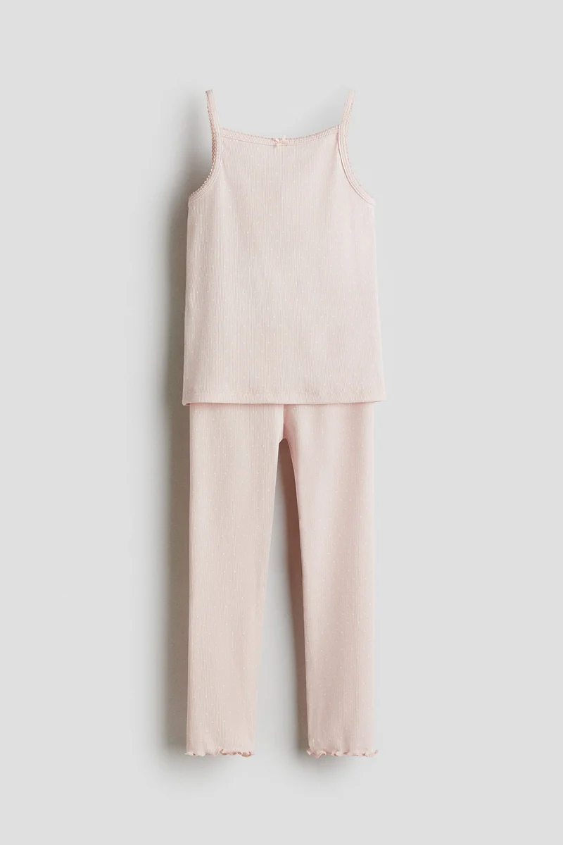 H&M Ribbed cotton pyjamas
