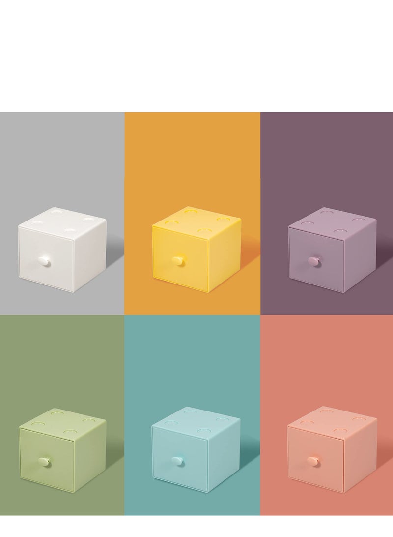 SYOSI 2 Pcs Storage Box Desktop Office Table, with Drawers Tabletop Stackable Drawers Jewelry Organizer Tray Desk Storage Office Drawer Stackable Organizer Drawer Cosmetic Storage Basket - Image 4