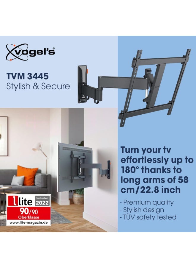 Vogels Vogel's TVM 3445 Swivel TV Wall Mount Bracket for 32-65 Inch TVs, Holds Up To Max 25 kg TVs, Swivels Up To 180° Full Motion TV Mount Bracket Max VESA 400x400 Universal Compatibility - Image 2