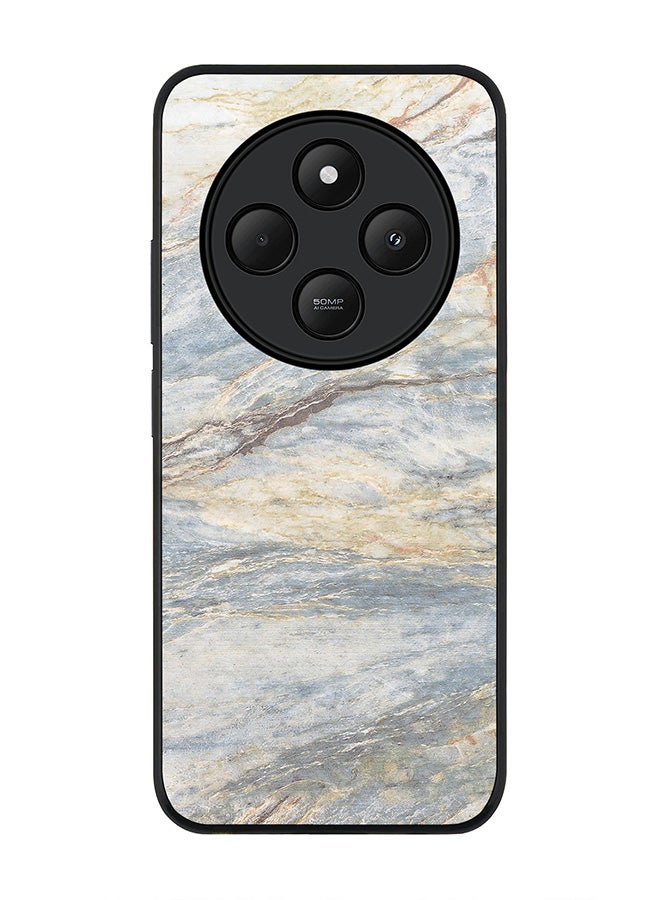 Stylizedd For Xiaomi Redmi 14C / 14R Case,Slim fit Camera Protection, Shockproof Thin Phone cover - Marble Print Grey Classic - Image 1