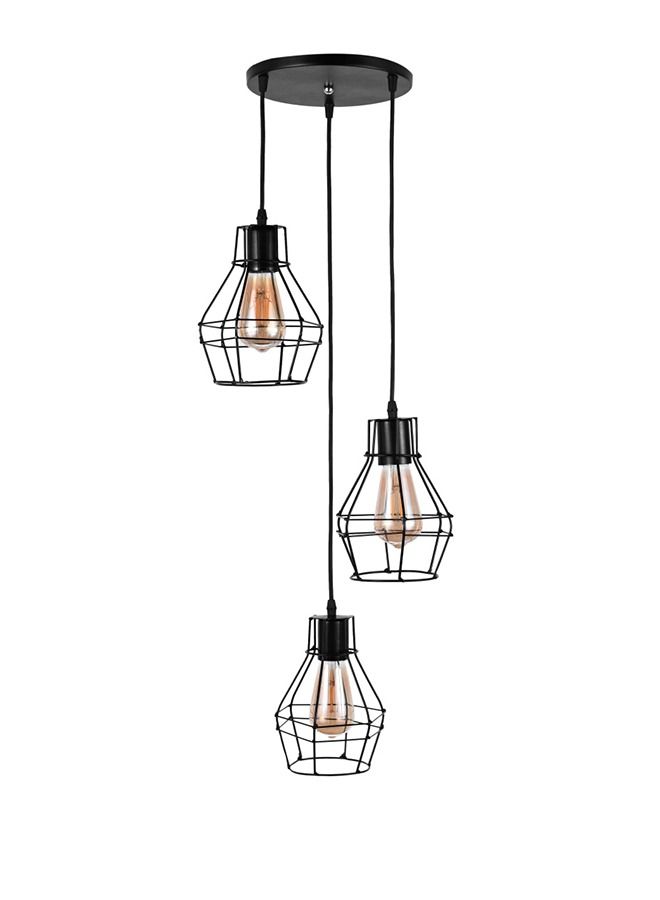 El Rawda Lighting Ritmo Ceiling Lamp | modern decorative LED E27 pendant light ceiling lamp hanging | suitable for any room | Color: Black | Size: 70x31x70 cm - Image 1