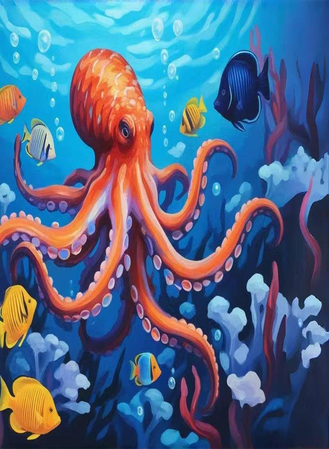 Newsight Paint by Numbers for Adults & Kids & Beginners DIY Acrylic Painting Gift Kits (Color Octopus, 12" Wx16 L) - Image 1