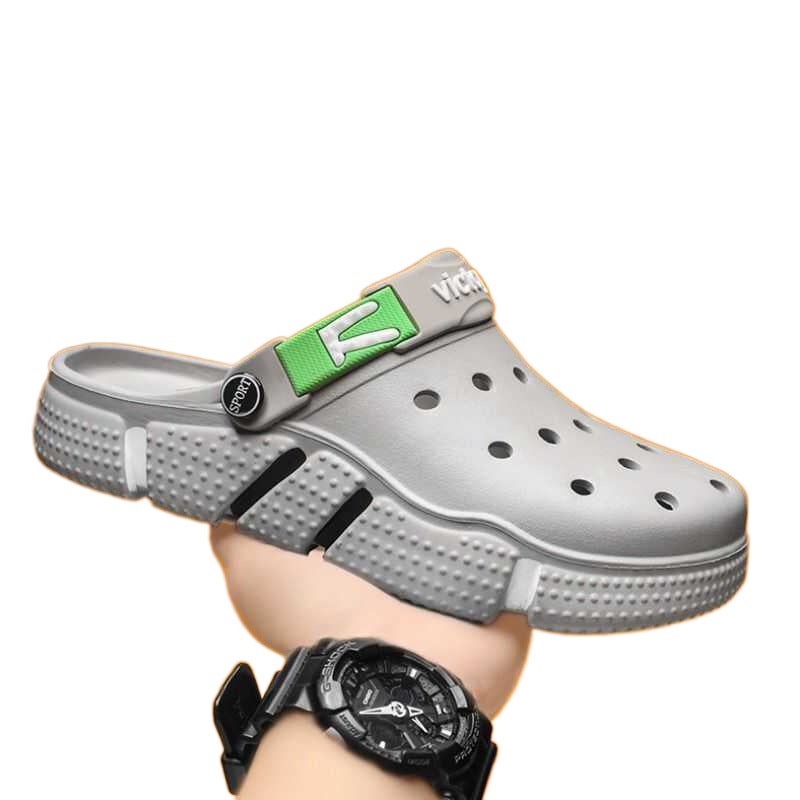 Men''s Croc Shoes Summer Outerwear Breathable Sandals Men''s Casual Beach Shoes Light Soft Sole Slippers Men