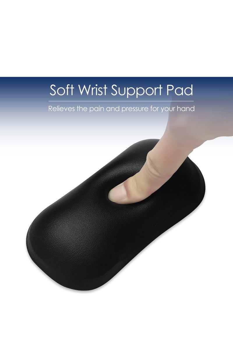 Wrist Support Mouse Wrist Rest Cute Gel Wrist Pad Soft Ergonomic Wrist Pillow Small Mat Relief Hand’s Pain with Anti-Slip Base for Office Home Computer Laptop Notebook Mouse Keyboard (Black) - Image 1