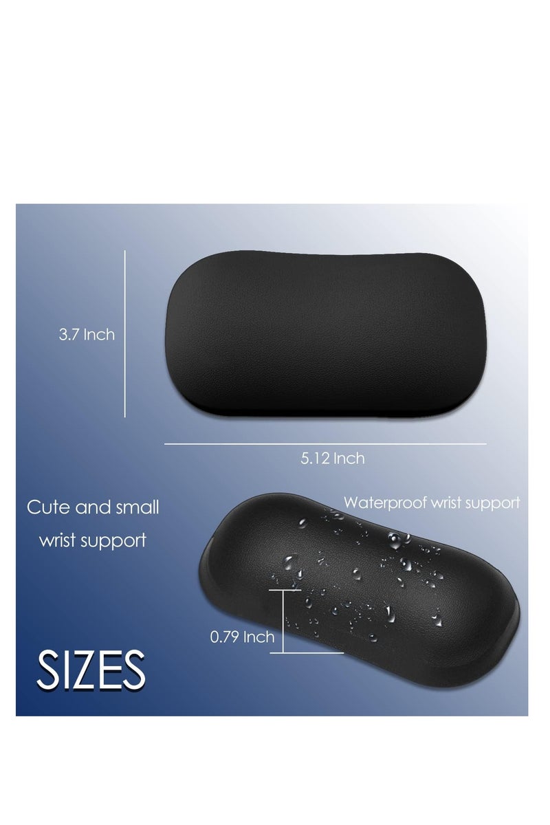 Wrist Support Mouse Wrist Rest Cute Gel Wrist Pad Soft Ergonomic Wrist Pillow Small Mat Relief Hand’s Pain with Anti-Slip Base for Office Home Computer Laptop Notebook Mouse Keyboard (Black) - Image 4