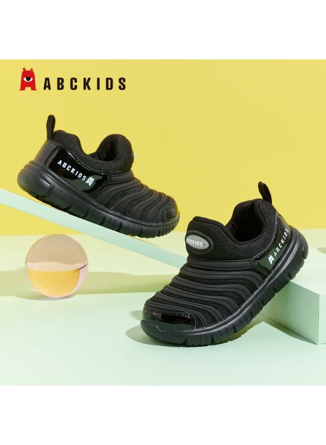 Abc Kids Toddler Slip-on Caterpillar Shoes Uni Baby First Walking Shoes Comfortable Easy-wear Running Shoes Black Size 26 - Image 3