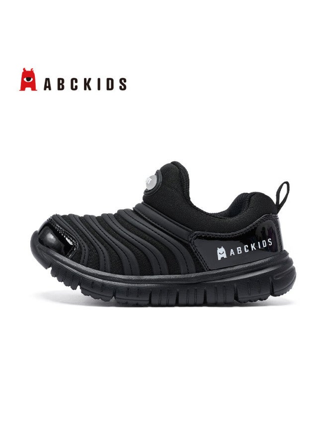 Abc Kids Toddler Slip-on Caterpillar Shoes Uni Baby First Walking Shoes Comfortable Easy-wear Running Shoes Black Size 26 - Image 4