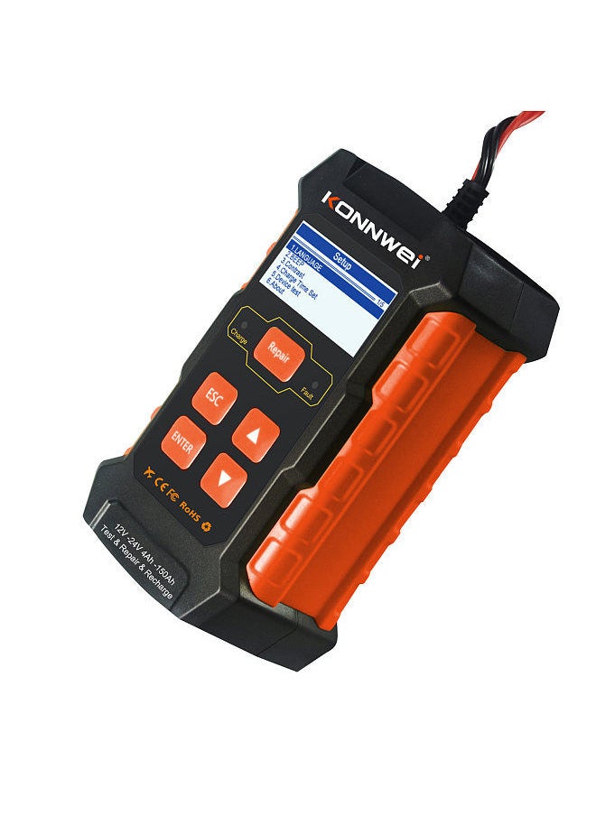 Konnwei - KONNWEI KW520 12V 24V Car Battery Tester Charger and Battery Repairing Tool 3 in 1 Diagnostic Scanner 100-2000CCA Battery Tester - Image 1