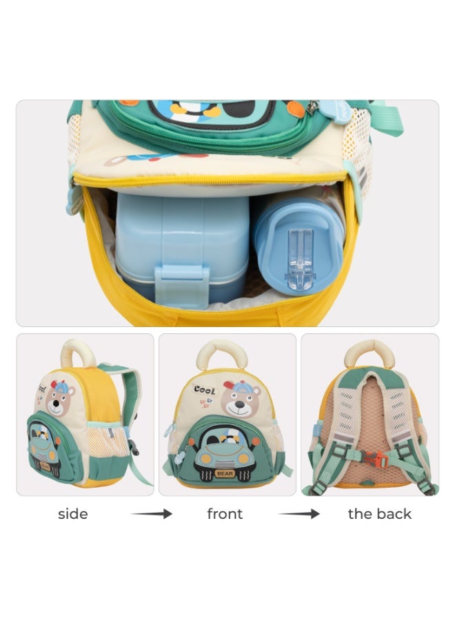 Moon Kids Preschool Backpack Ages 3–6, Fun 3D Bear Design, Lightweight and Waterproof, Soft Padded Shoulder Straps, Ideal for School, Lunch, Daycare, and Travel for Toddler Boys and Girls - Image 3
