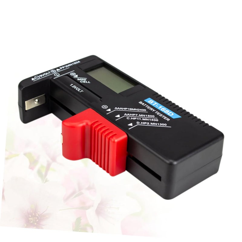 Compact LCD Digital Battery Tester For AA AAA 9V Cells Volt Checker Black Red - Image 5