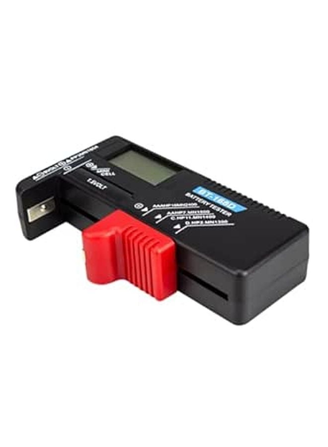Compact LCD Digital Battery Tester For AA AAA 9V Cells Volt Checker Black Red - Image 1
