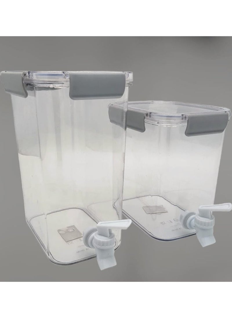 Generic - Plastic Drink Dispenser with Spigot Large Capacity Iced Beverage Dispenser In Refrigerator Portable Cold Kettle - Image 1