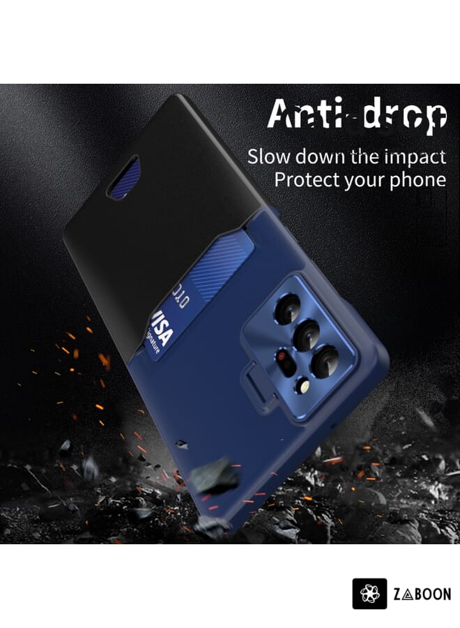 Zaboon Protective Case For Motorola Moto G42 Skin Feel Stripe Pattern Leather  with Lanyard - Image 3