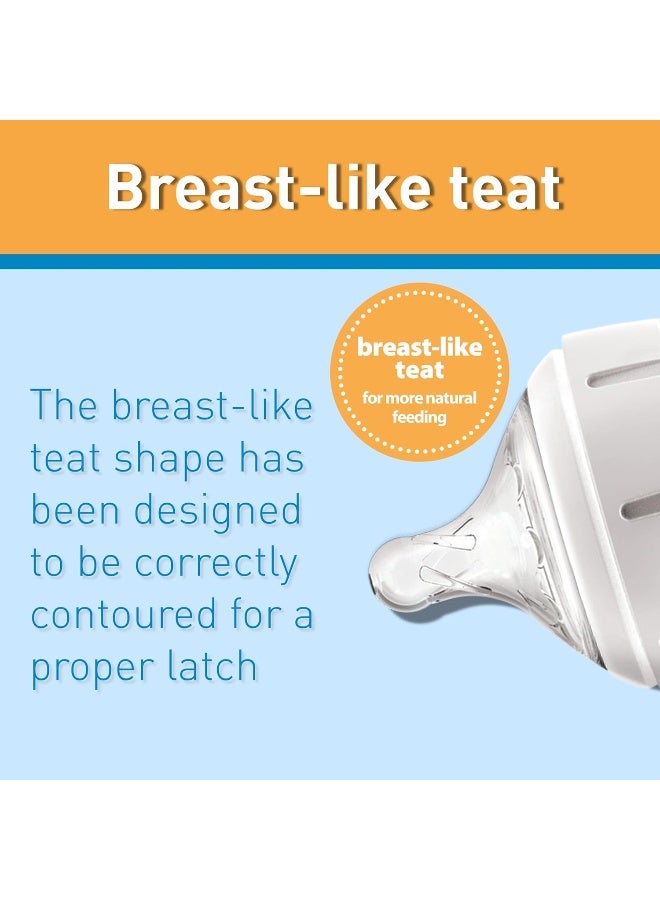 Dr. Brown’s Pack of 2 Options+ Wide-Neck Anti-Colic Glass Baby Bottle, 0M+, 2x150ml - Image 5
