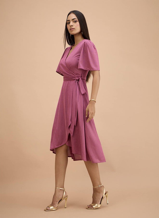 SALT ATTIRE Puff Sleeve Midi Dress - Image 3