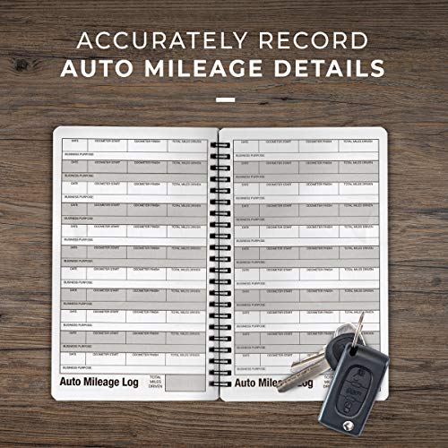 Portage Auto Mileage & Expense Notebook – Vehicle Mileage Log, Miles Log Book to Track Over 400 Rides or Sessions, Track Odometer for Business Driving or Rideshare Apps – 5 x 8 Inches, 60 Pages (Pack of 1) - Image 2