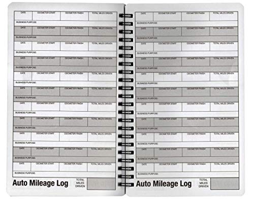 Portage Auto Mileage & Expense Notebook – Vehicle Mileage Log, Miles Log Book to Track Over 400 Rides or Sessions, Track Odometer for Business Driving or Rideshare Apps – 5 x 8 Inches, 60 Pages (Pack of 1) - Image 3