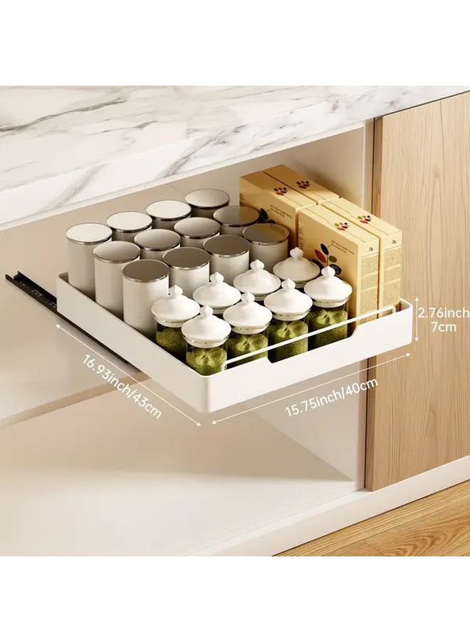 Pull Out Storage Box XL 15 75 Inch No Drill Multifunctional Kitchen Organizer - Image 3