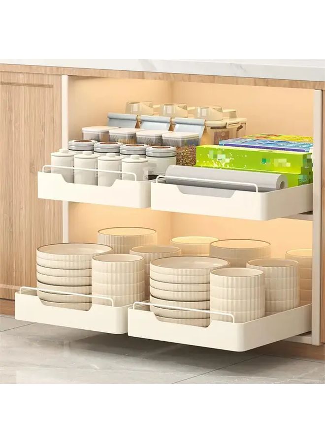 Pull Out Storage Box XL 15 75 Inch No Drill Multifunctional Kitchen Organizer - Image 1