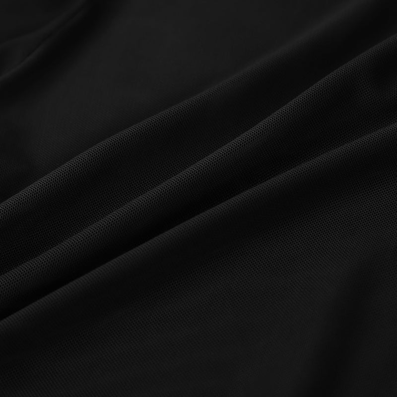 ZANZEA Women's Sexy Mesh Shirt Sheer Button Up Blouse See Through Long Sleeve Crop Top Black Large - Image 5