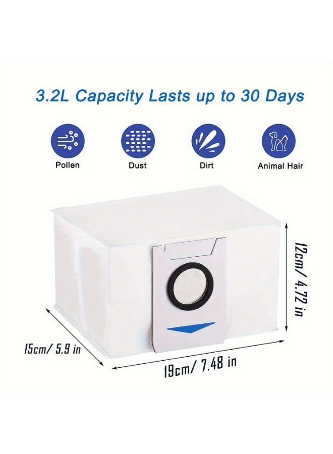 5Pack Dust Bags Compatible with ECOVACS DEEBOT X1 OMNI Turbo T10 T20 Omni T20/T20 Max/T20 Pro/X&T Series Robot Vacuum Cleaner - Disposable Replacement Vacuum Bags - Image 3